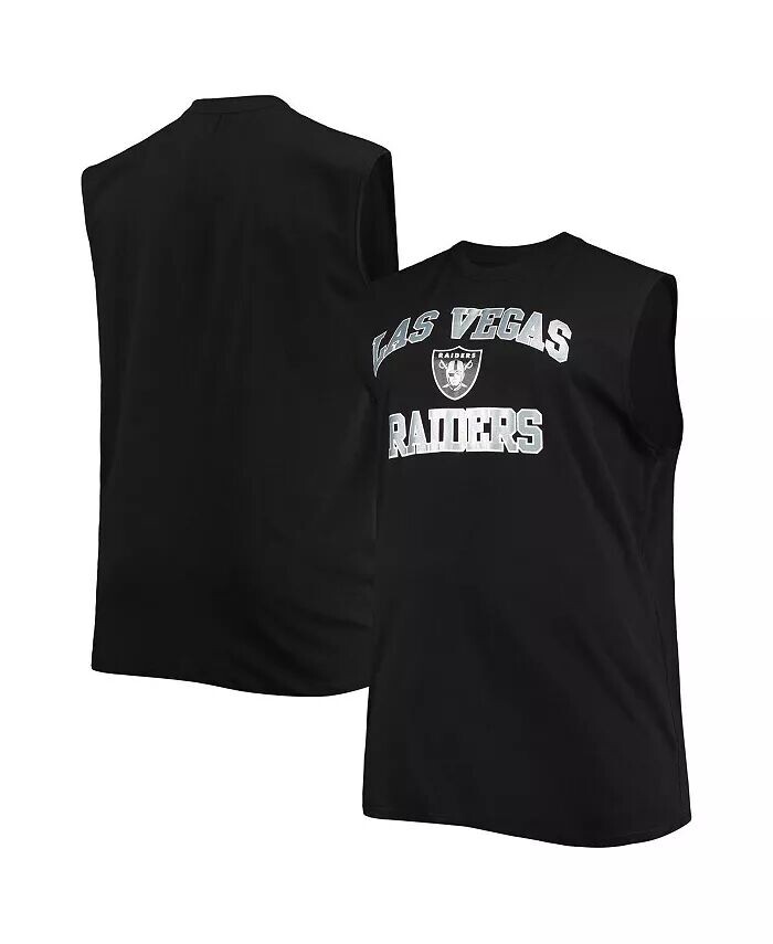 

Мужская черная майка Las Vegas Raiders Big and Tall Muscle Profile, черный