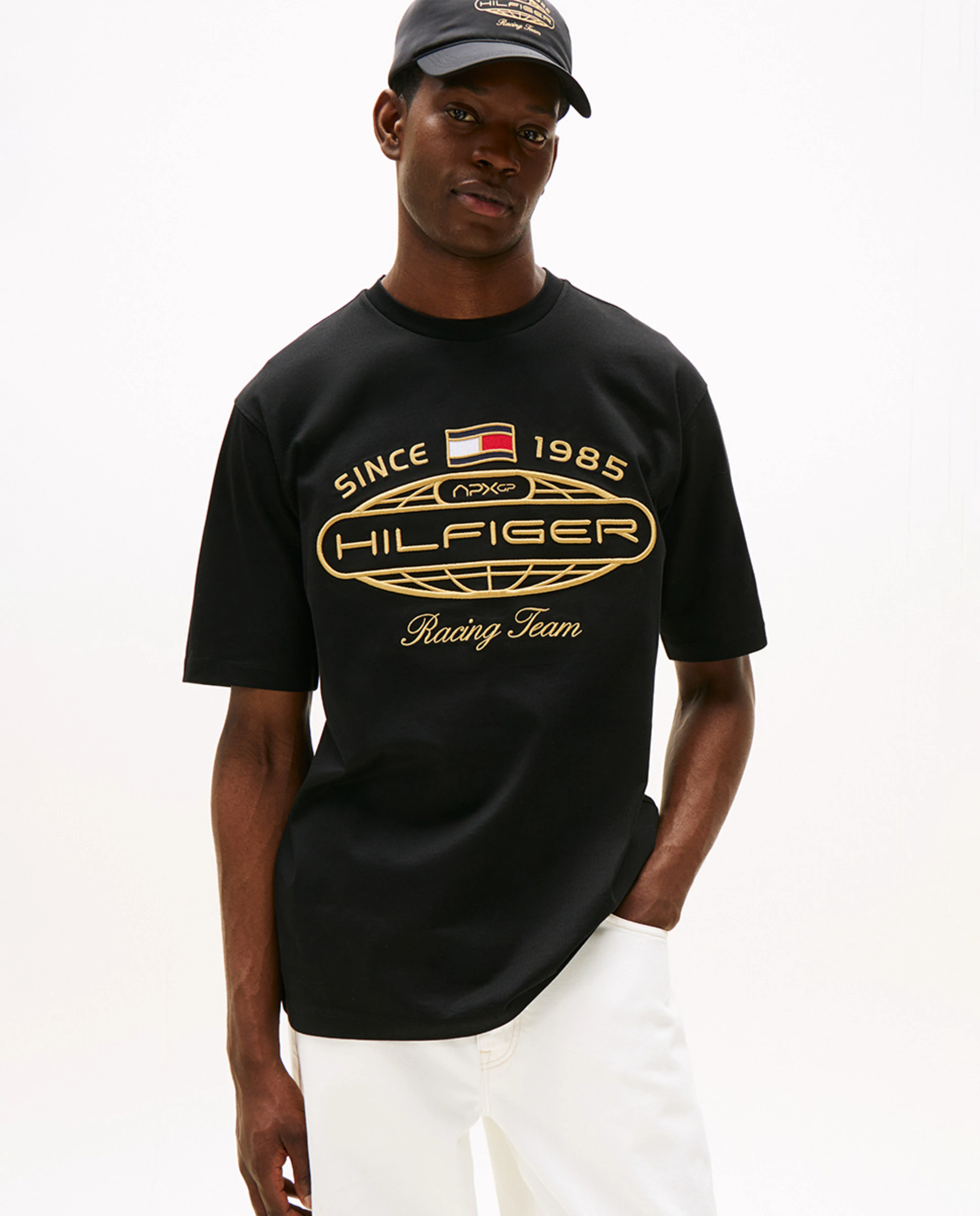 

Мужская футболка с коротким рукавом и круглым вырезом Tommy Hilfiger, черный
