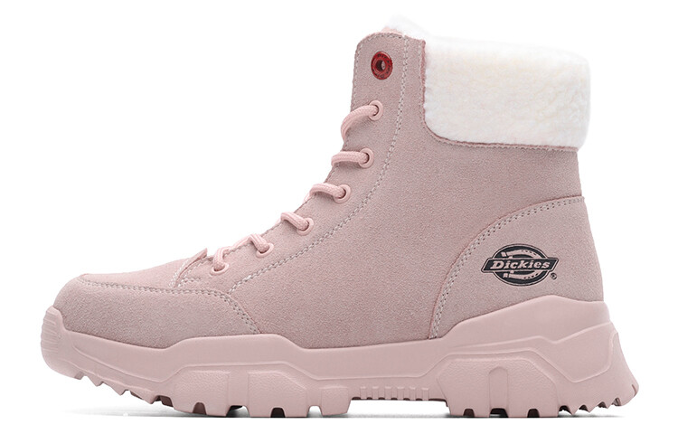 Ботинки женские Dickies Martin с мехом, розовый