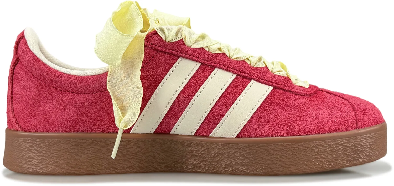 Adidas Vl Court Classic Galloping Iridescent Abrasion Resistant Low top Skateboard Shoes Unisex Red — фото 3