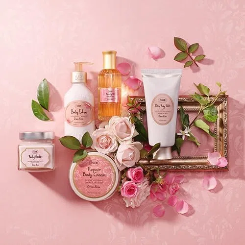Лосьон для тела SABON Silky Body Milk, зеленый, роза, 200 мл — фото 2