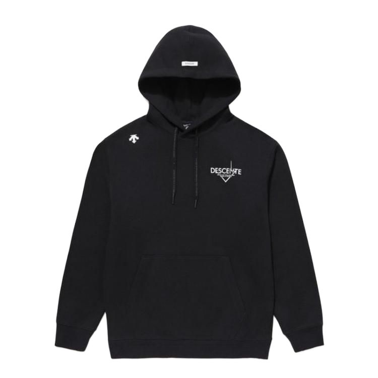 

Мужские толстовки с капюшоном, средней толщины Descente, черный