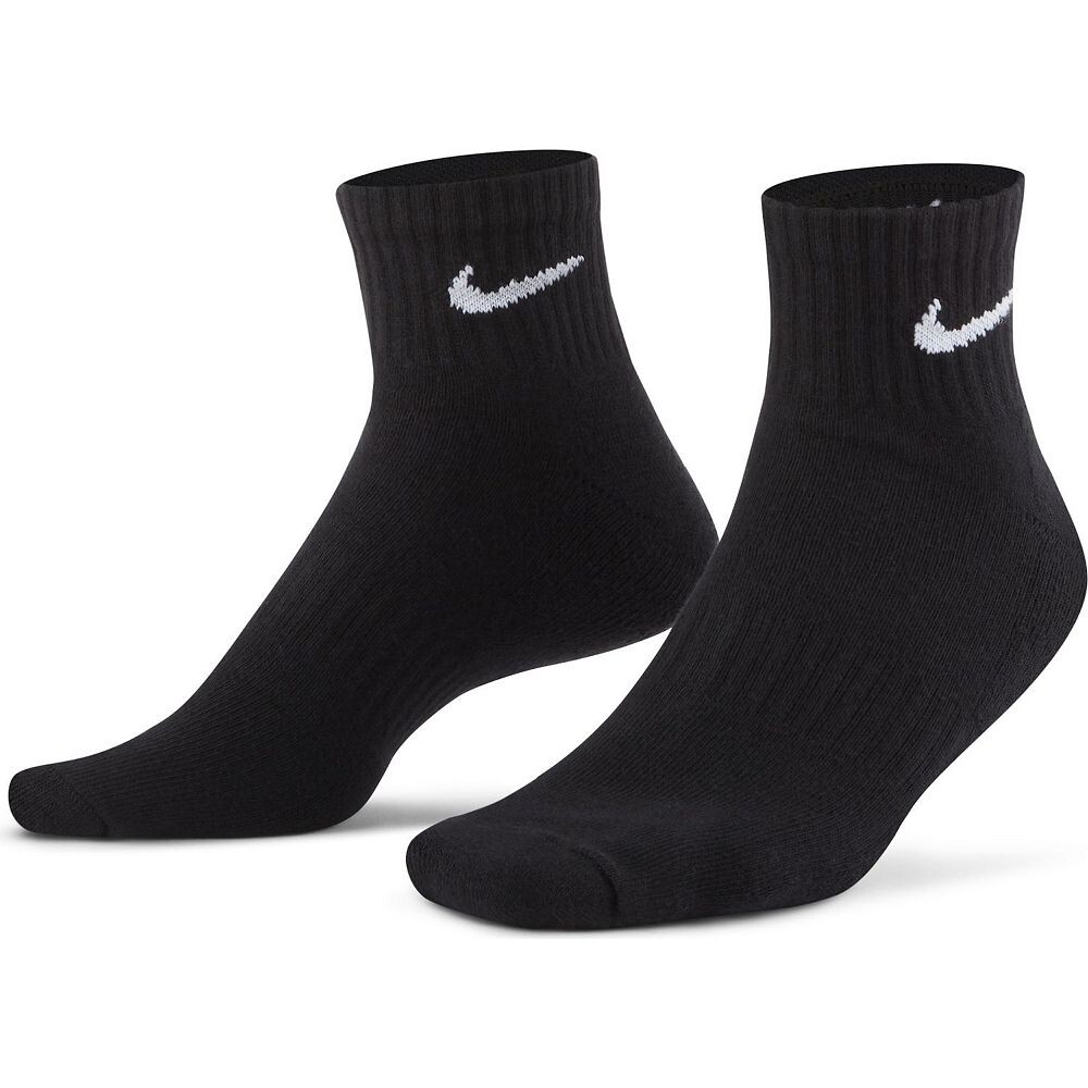 Набор из трех женских носков Nike на каждый день с мягкой подкладкой до щиколотки, черный