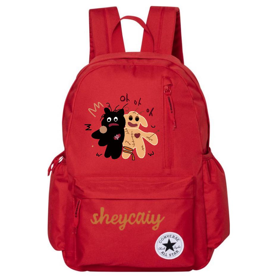 

Converse Полиэстеровый рюкзак унисекс красный, Cute Cat and Dog