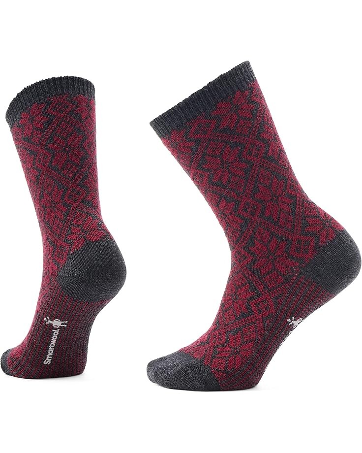 

Носки Unisex Smartwool Everyday Traditional Snowflake Crew Socks, цвет Tibetan Red