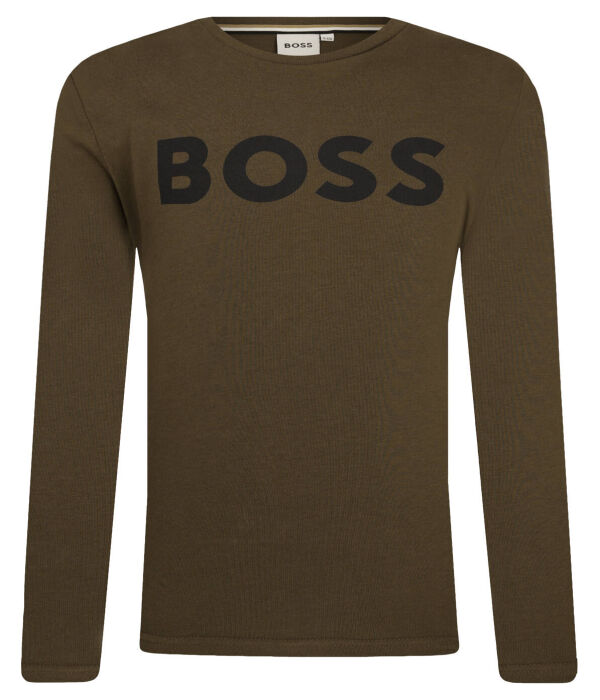 

Лонгслив детский Boss Kidswear с логотипом бренда, зеленый