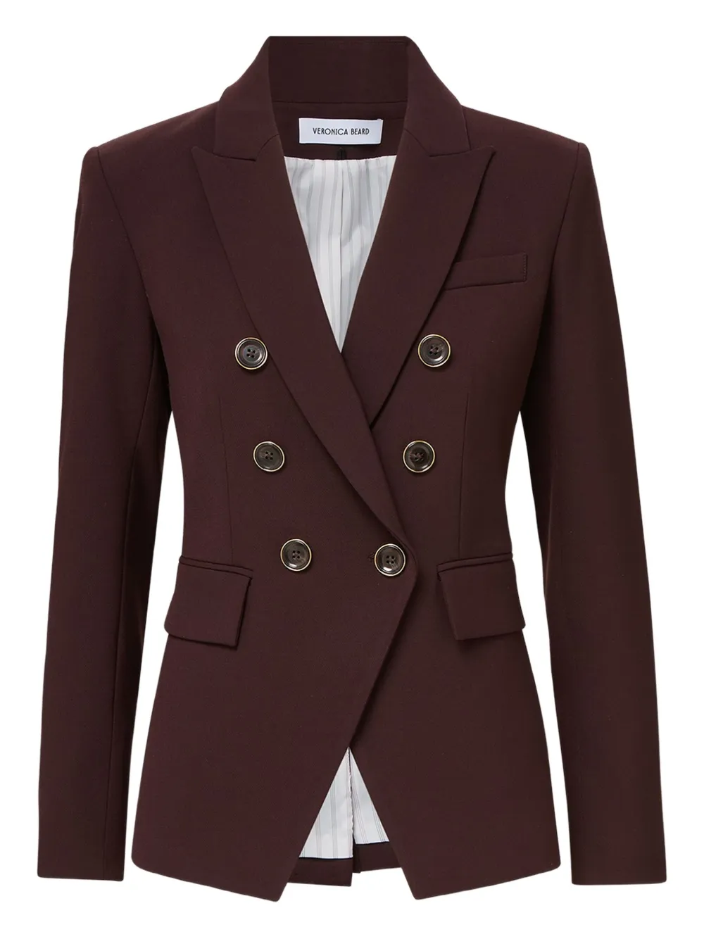 

Двубортный пиджак на пуговицах Veronica Beard, красный