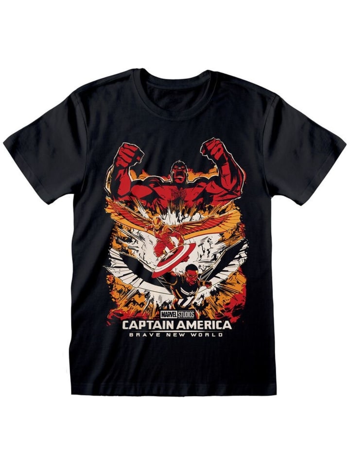 

Футболка Brave New World Montage T-Shirt черного цвета Captain America, Черный, Футболка Brave New World Montage T-Shirt черного цвета Captain America