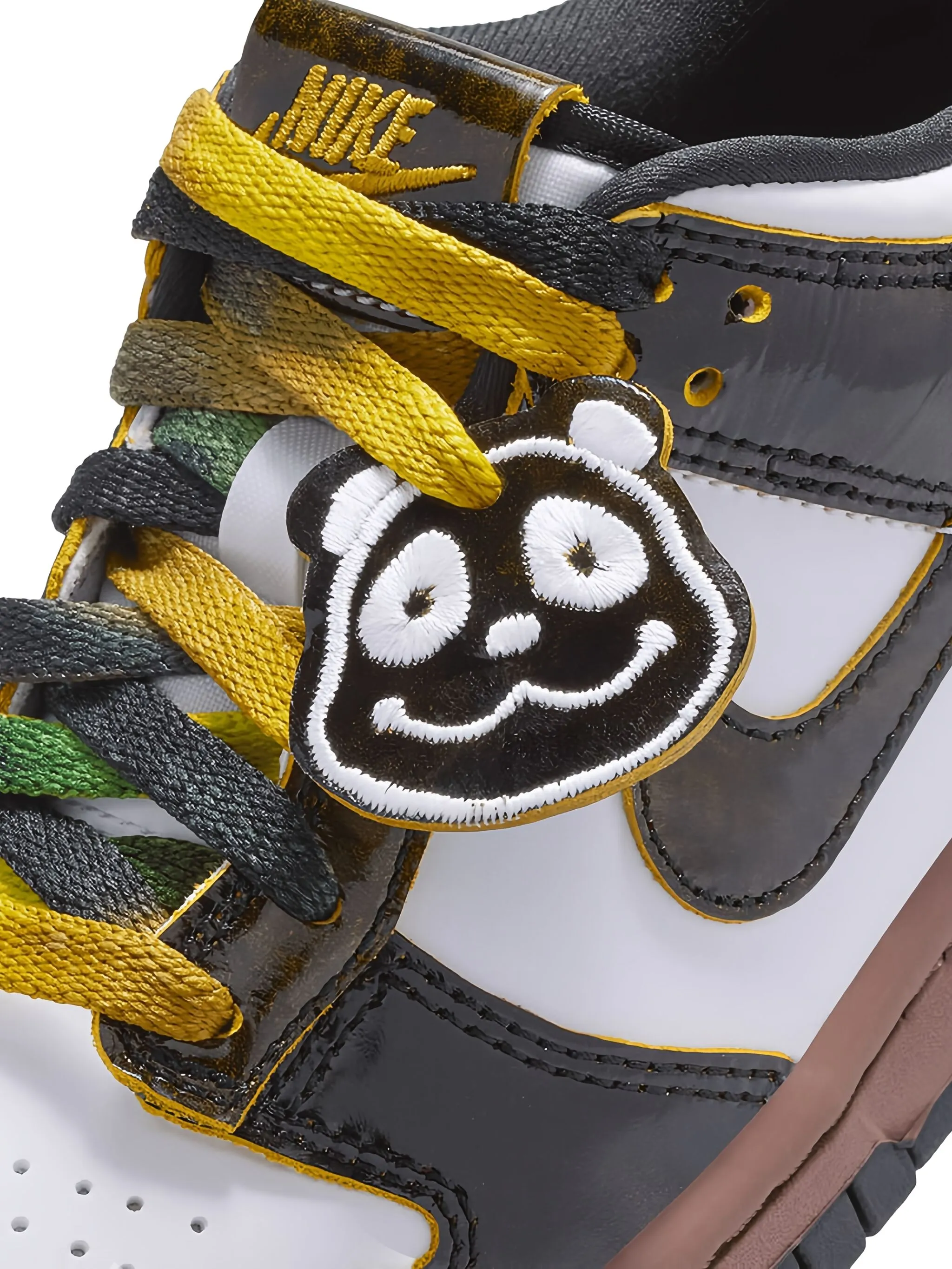 Кроссовки Dunk Low SE Panda - Black/Brown Nike Kids, черный — фото 2