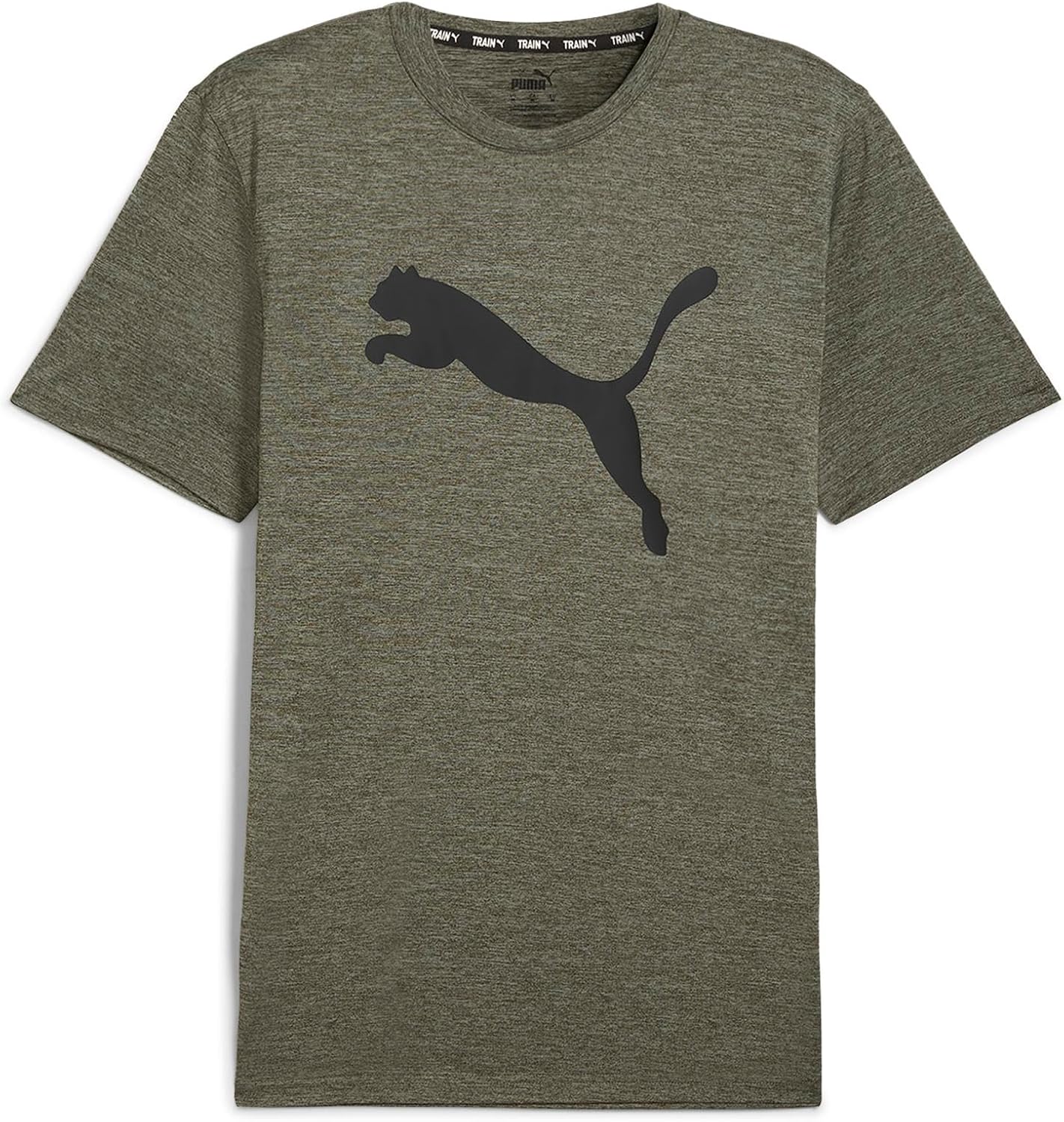 

Мужская быстросохнущая футболка Puma 523004 для тренировок, спортзала и йоги с коротким рукавом. Любимая футболка Heat Cat SS, оливковый
