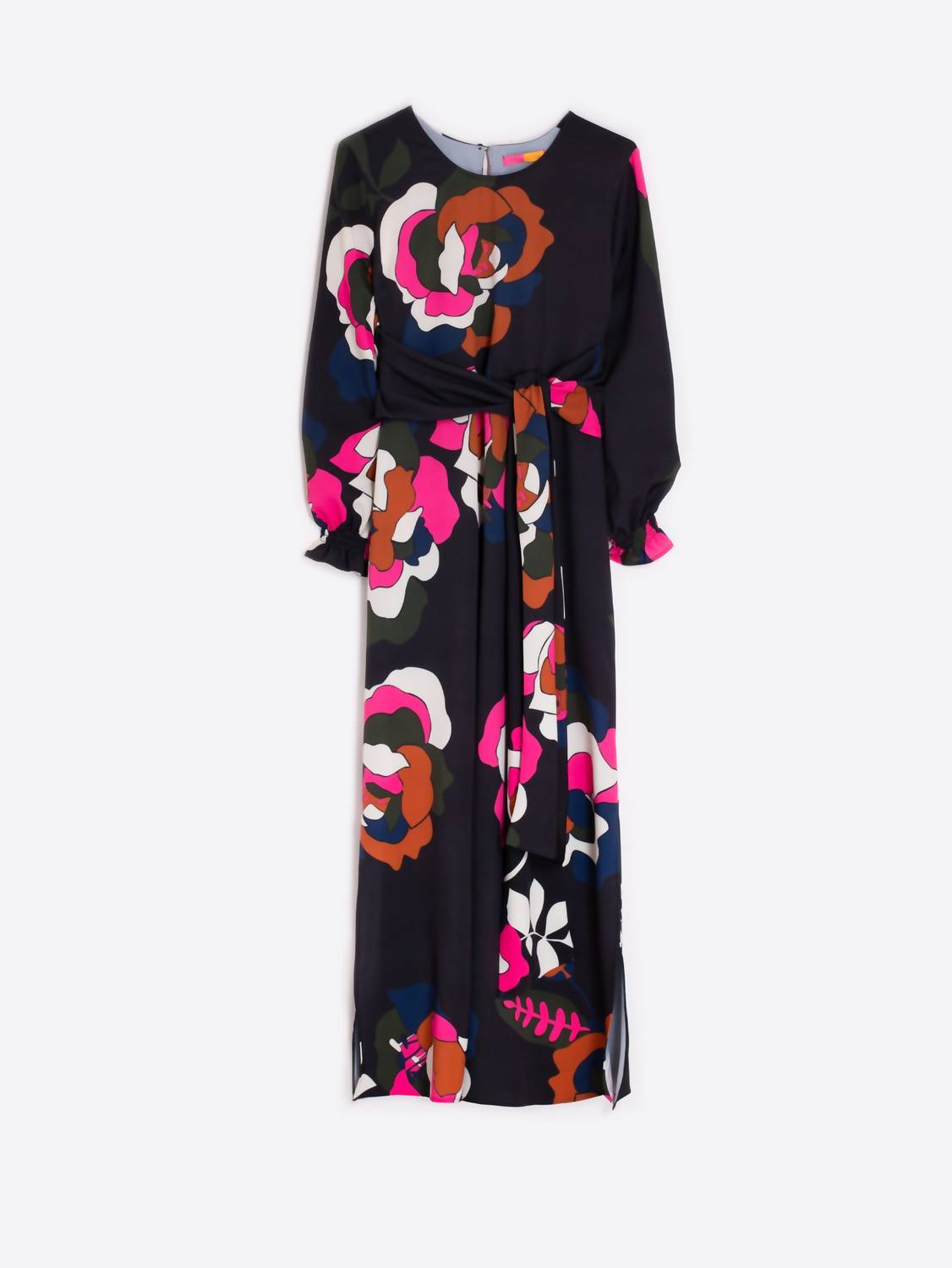 

Платье Agustina Floral Tie Front в черном цвете Vilagallo