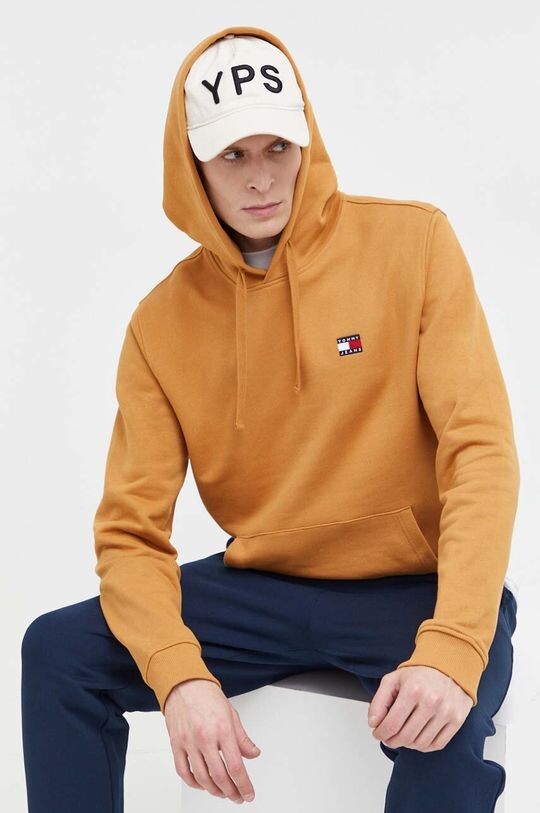 

Хлопковая толстовка Tommy Jeans, коричневый