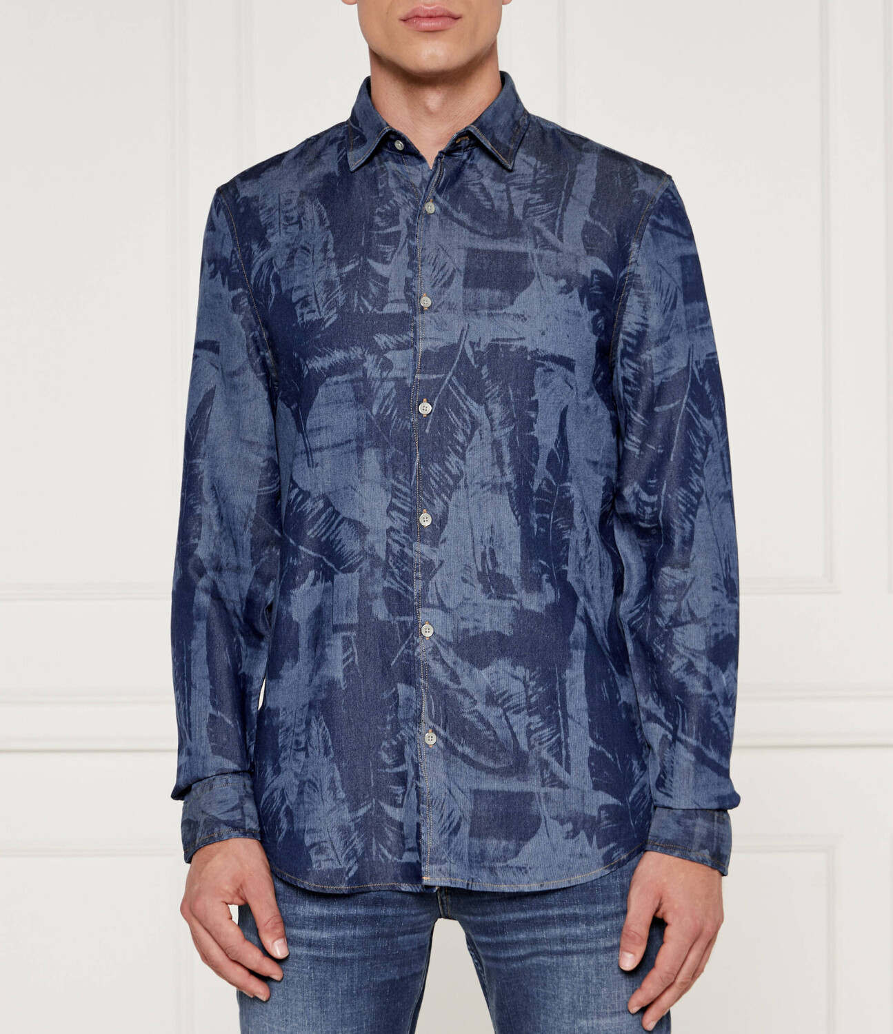 

Рубашка GUESS SUNSET Regular Fit, синий