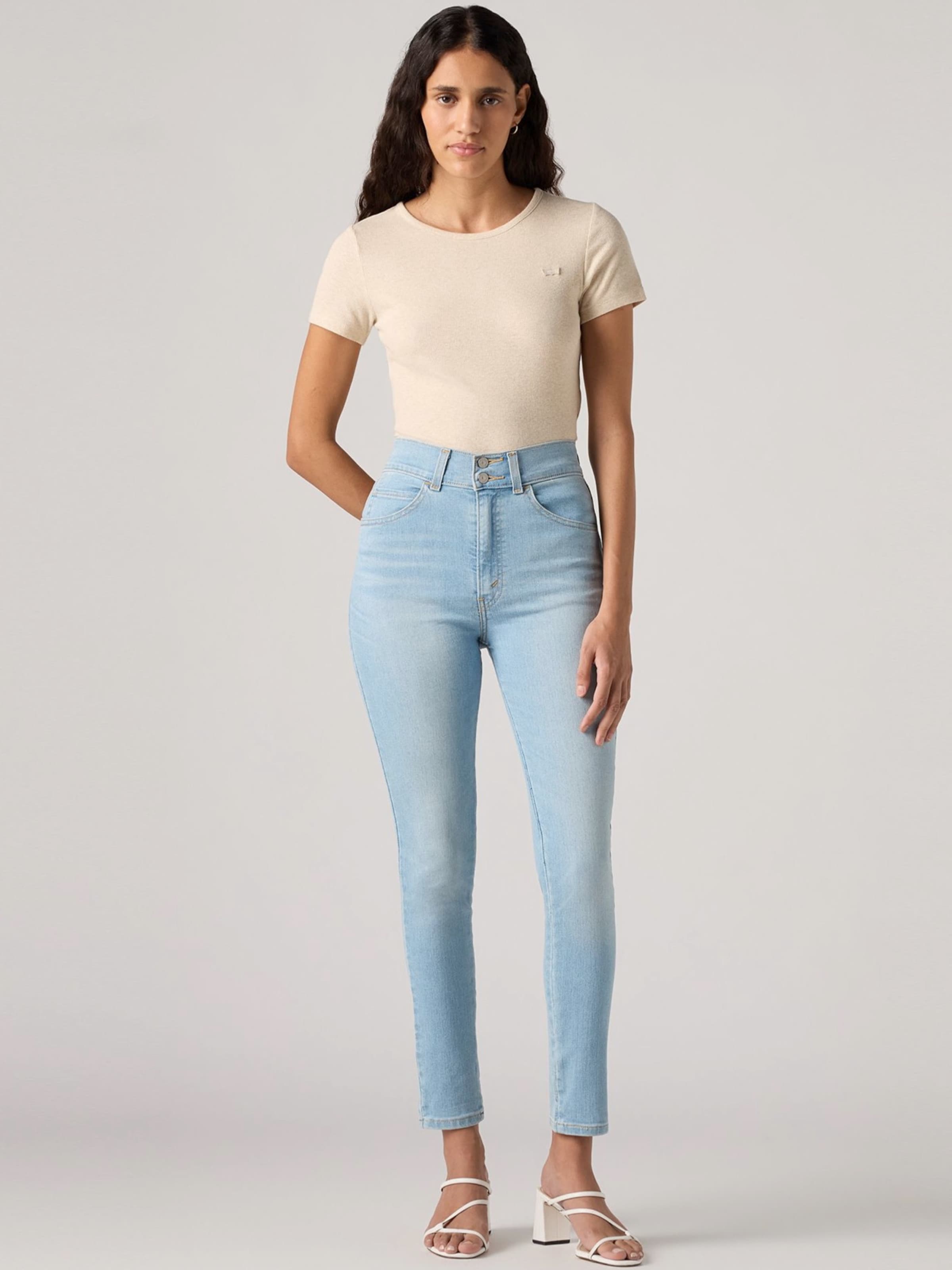 LEVI'S  Скинни джинсы 'Retro High Skinny Jeans' в светло-голубом цвете — фото 4