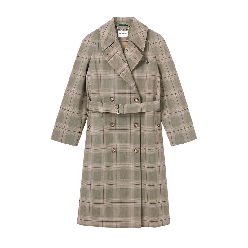 

LACOSTE Тренч женский, AIM/Brown Plaid