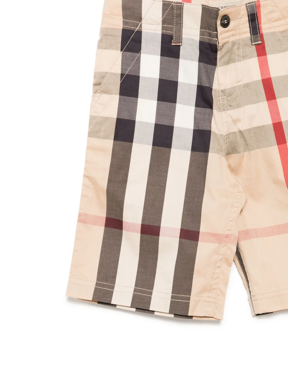 Клетчатые шорты BURBERRY KIDS, коричневый — фото 3