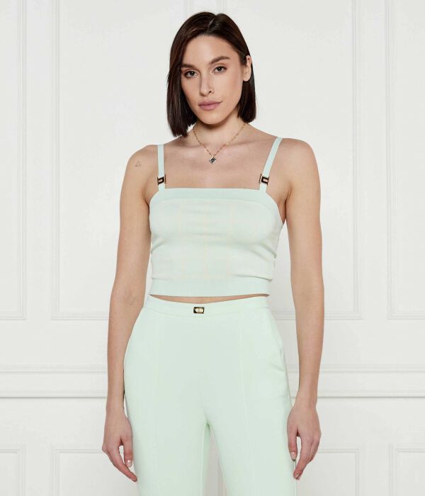 

Футболки Cropped fit Elisabetta Franchi, голубой