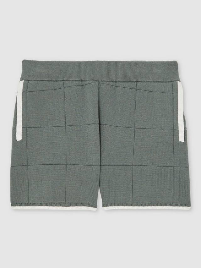 Детские шорты Barbor с вязаным узором и кисточками Reiss, Dark Sage Green — фото 3