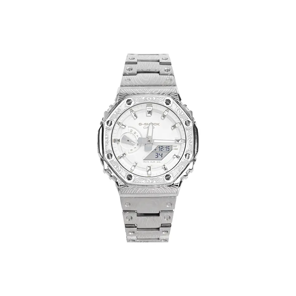 

Casio Часы Retrofit Series Silver Wing Armor с кварцевым механизмом, унисекс, белый циферблат