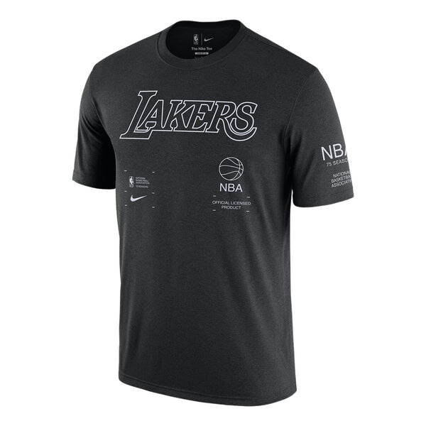 

Футболка Nike NBA Los Angeles Lakers Courtside Logo Printing Round Neck Pullover Short Sleeve Black, мультиколор