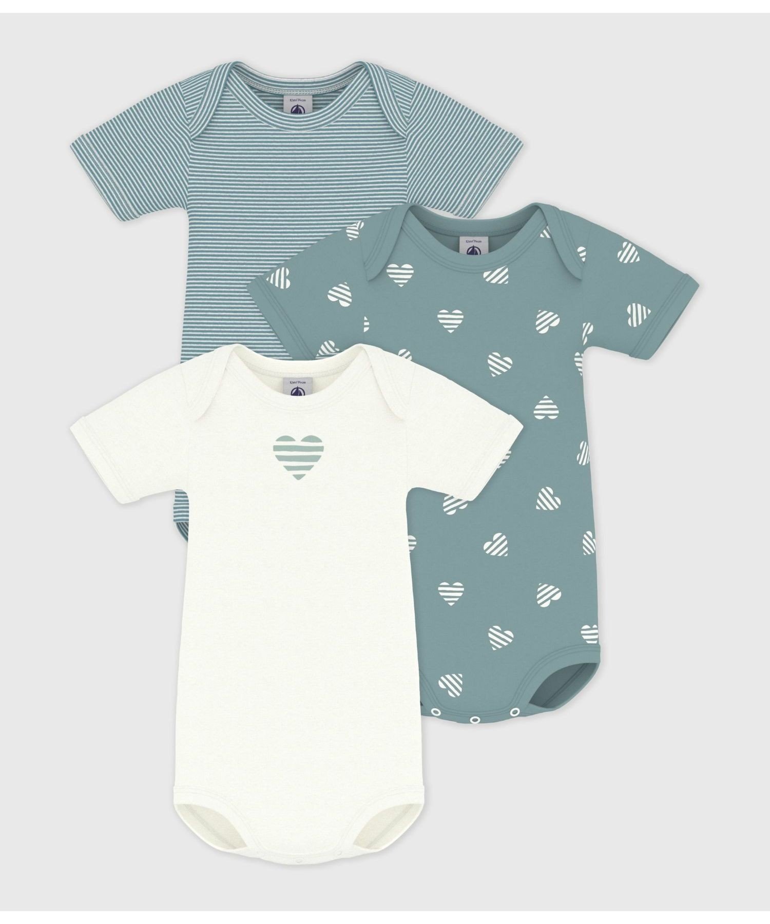 Боди с короткими рукавами (комплект из 3 предметов) PETIT BATEAU, Multicolor 1