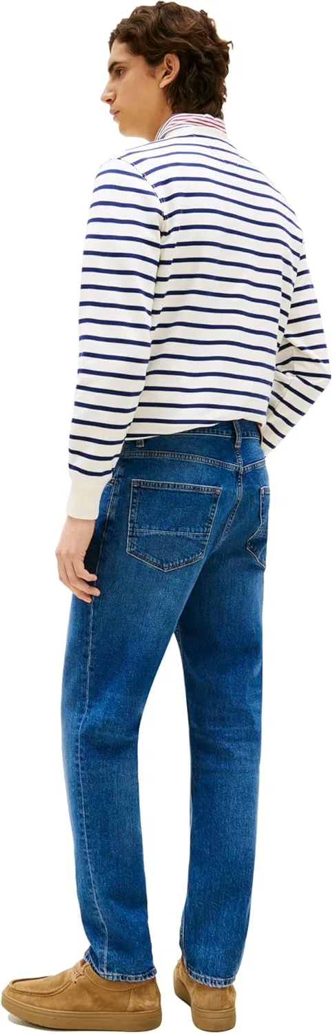 Джинсы Slim Straight Fit Tommy Hilfiger, средне-индиго — фото 4