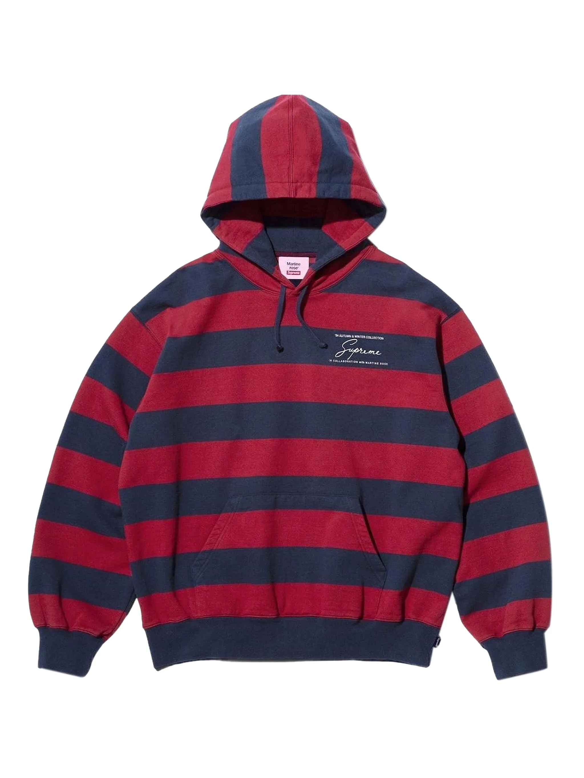 

Худи в полоску из коллаборации с Martine Rose Supreme, красный