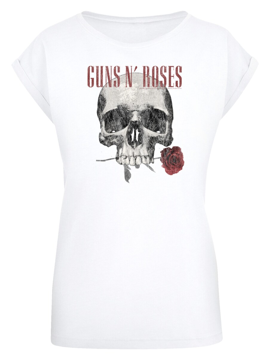 

Рубашка F4NT4STIC GunsnRoses Flower Skull Rock Musik Band, белый