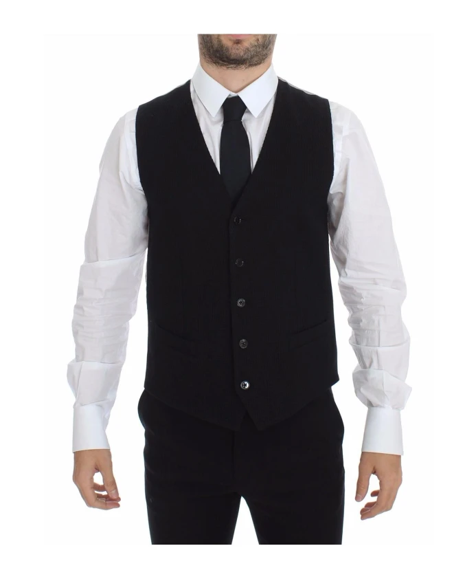 

Черный вязаный жилет Dolce & Gabbana, черный