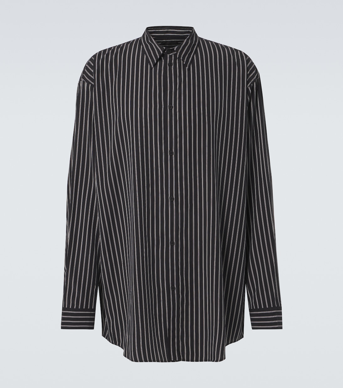 

Свободная полосатая поплиновая рубашка Balenciaga, 1070-Black/White