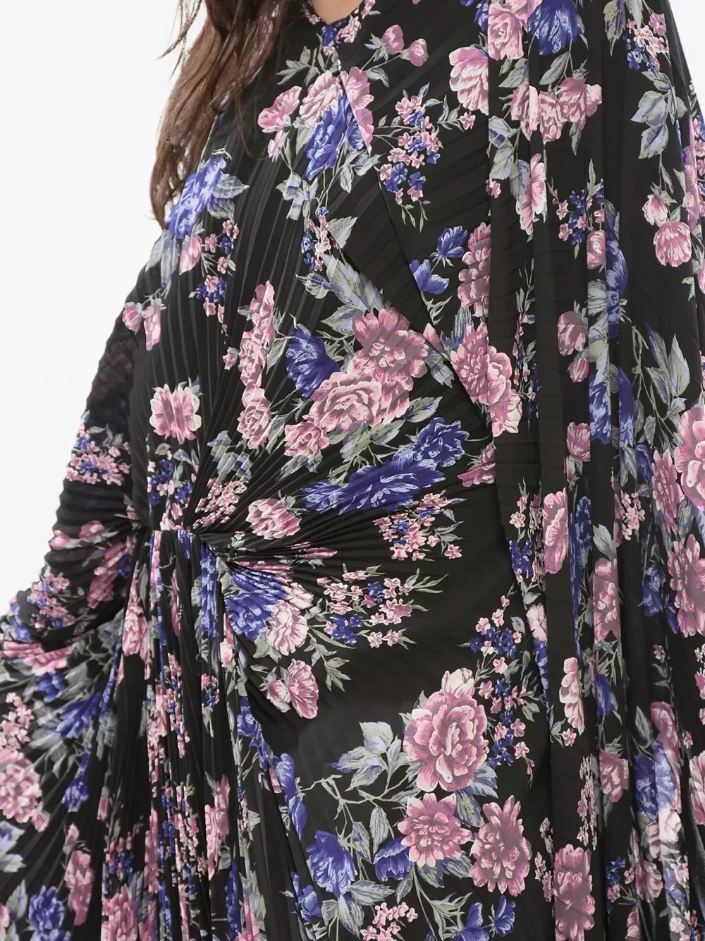 Платье макси с цветочным принтом Balenciaga, черный — фото 4