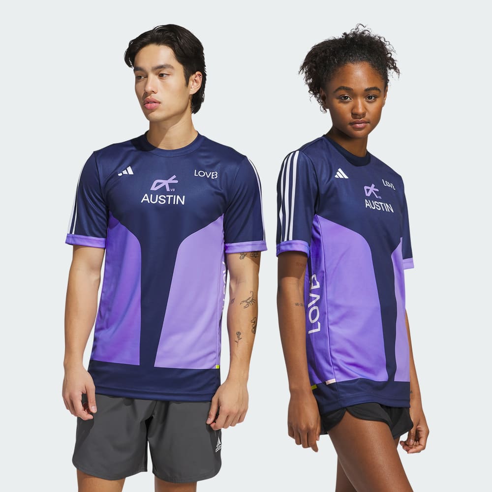 

Джерси Adidas x LOVB Austin Jersey, цвет Team Navy/Purple