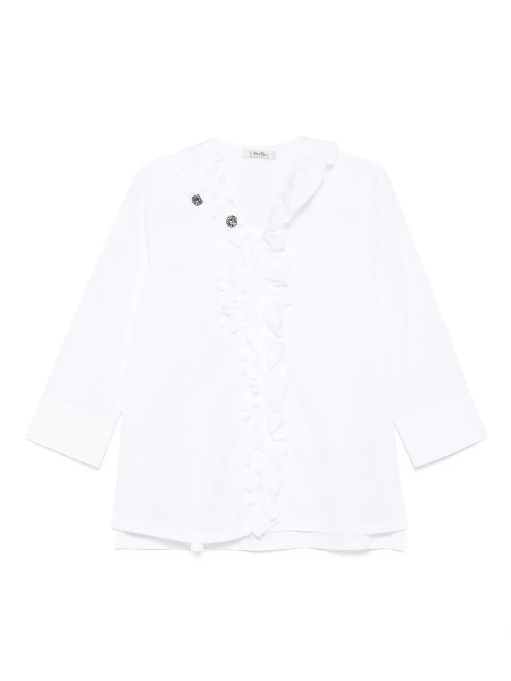 

Декорированная рубашка с оборками 'S Max Mara, белый