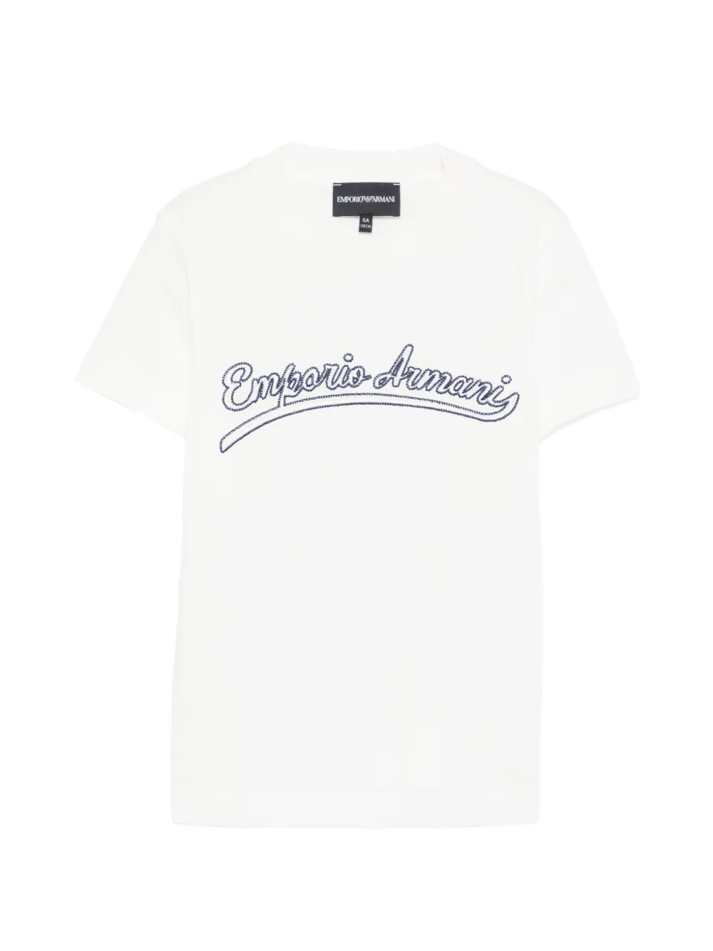 

Футболка с вышивкой Emporio Armani Kids, белый