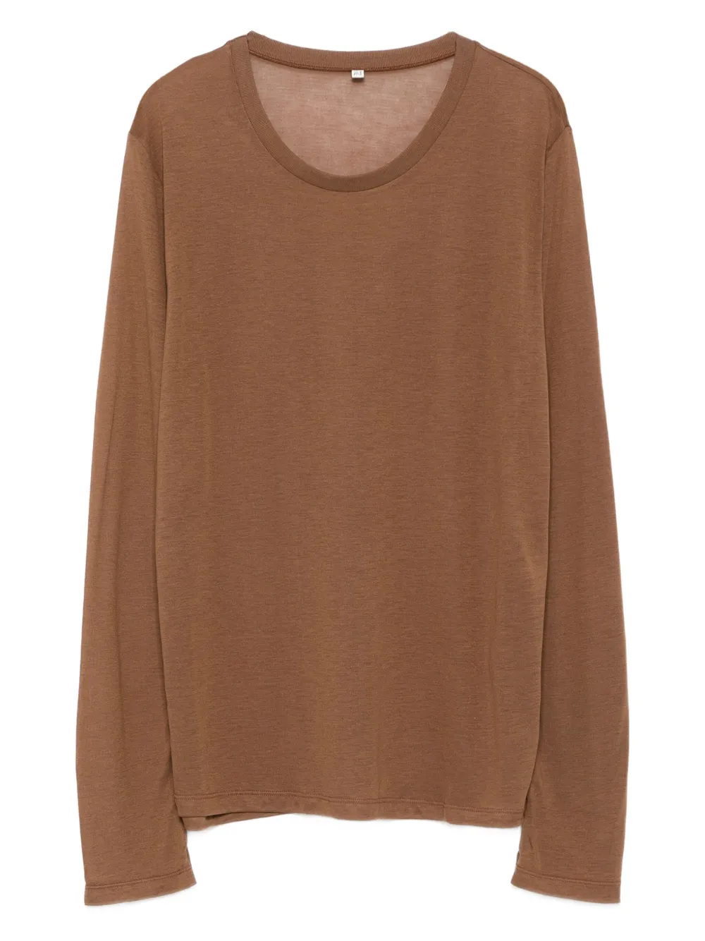 

Топ с круглым вырезом и длинными рукавами Baserange, коричневый