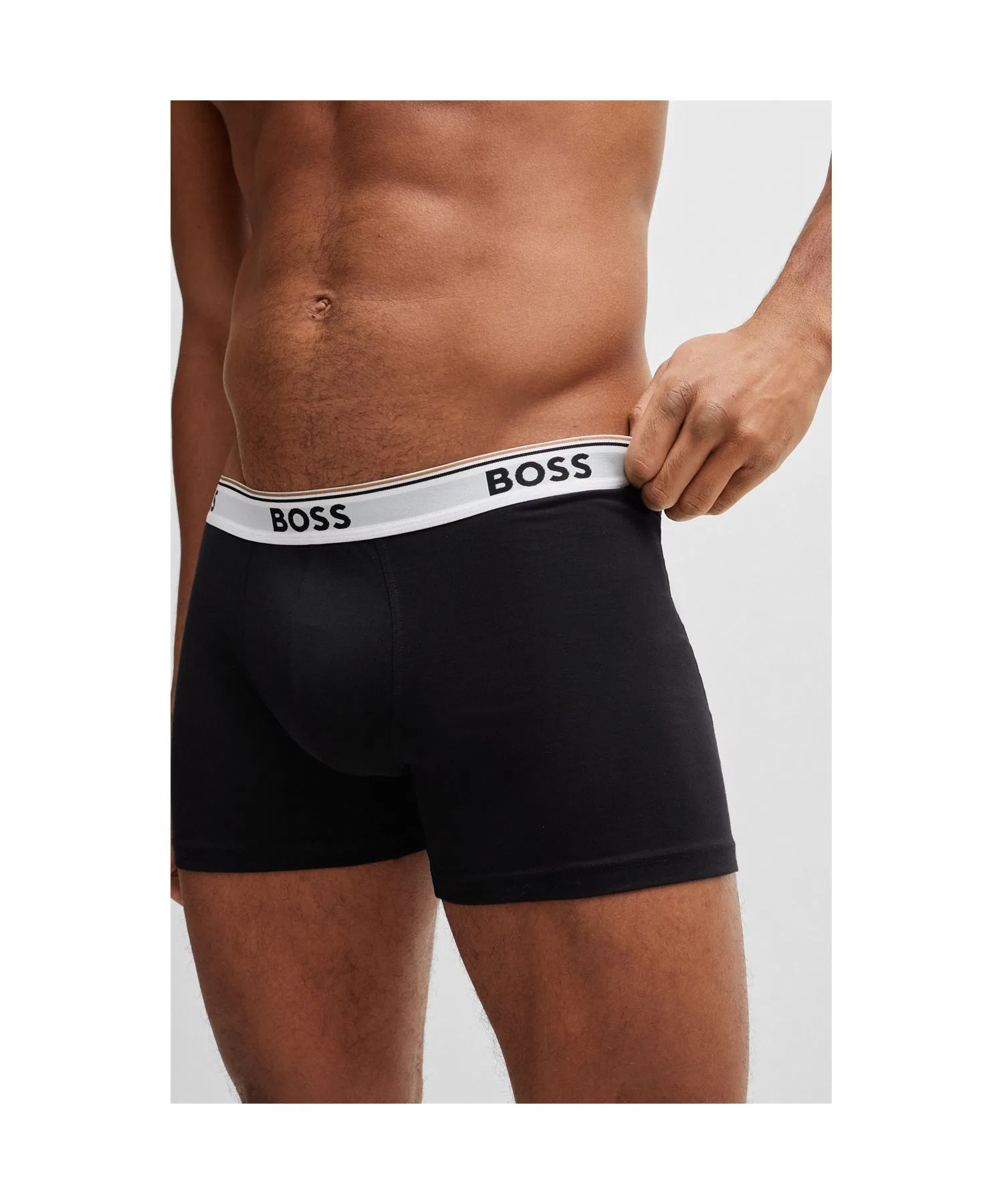 Комплект из 3 боксеров из эластичного хлопка с логотипом BOSS. — фото 2
