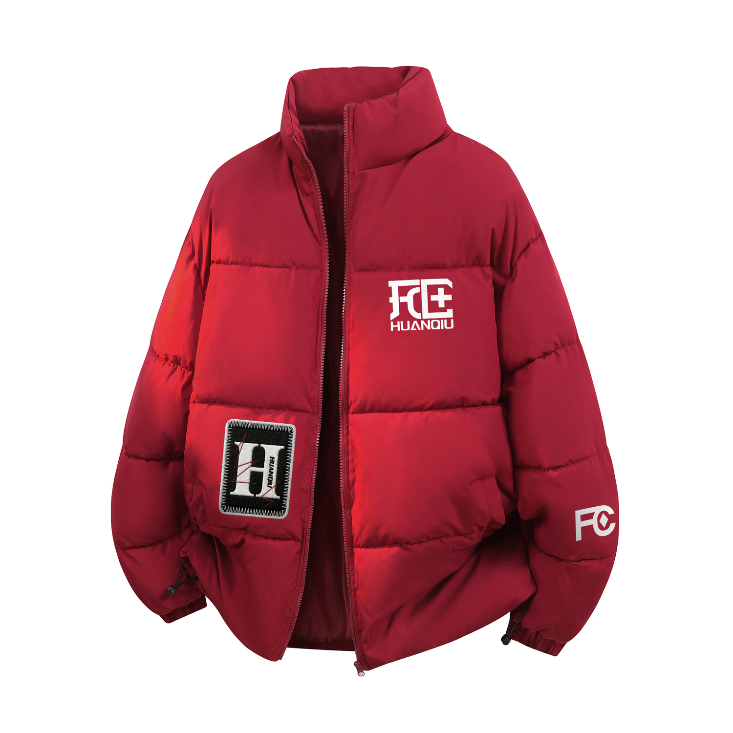 

Пуховик Unisex Stand Collar Moderate Padded HUANQIU, maroon
