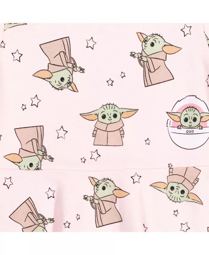 Детское платье-клеш Yoda French Terry Skater Star Wars, розовый — фото 4