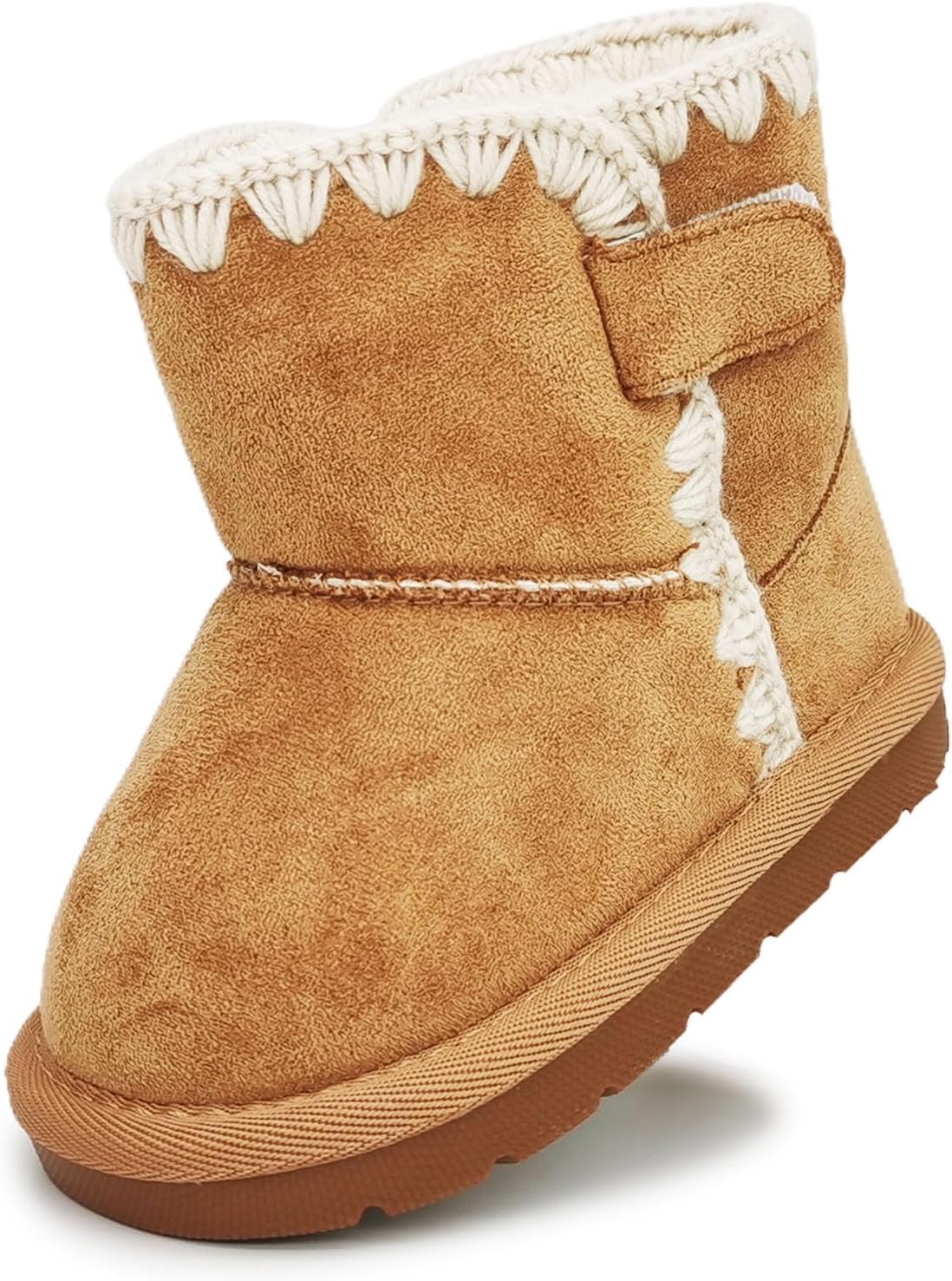 

Детские зимние ботинки-сапожки для мальчиков и девочек, уличная теплая обувь для холодной погоды, 6, 9, 12, 15, 18, 24 месяца ISusuJo, A-Brown