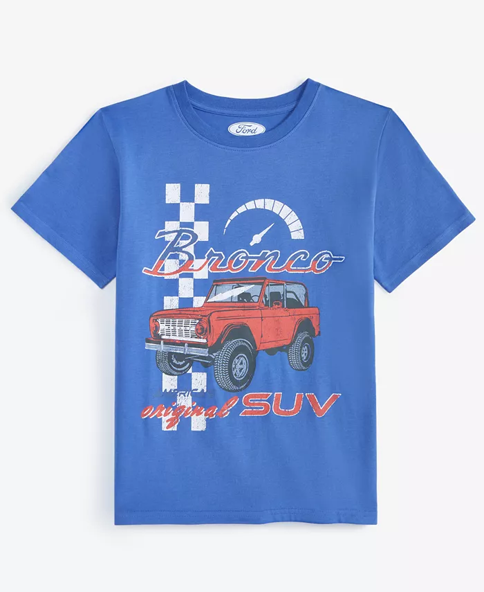 

Футболка с коротким рукавом Big Boys Bronco с принтом Grayson Threads Kids, The Label, синий