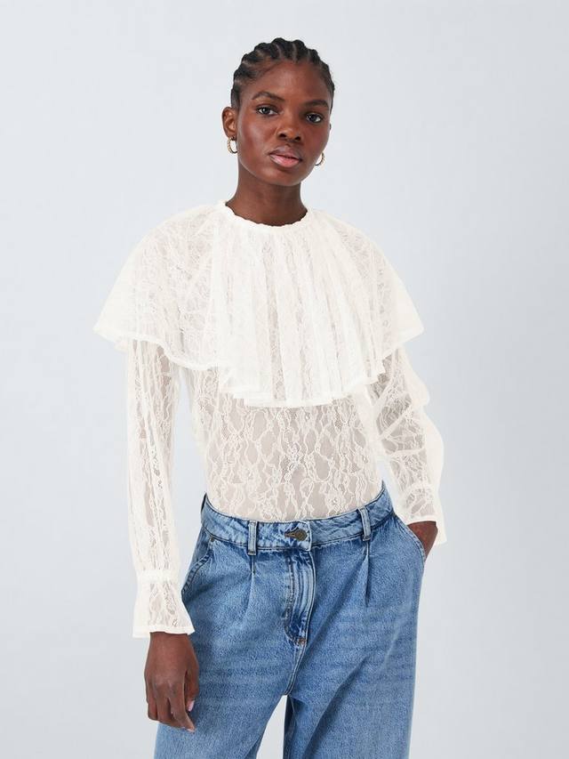 

Топ-накидка с кружевной отделкой AND/OR, Ivory