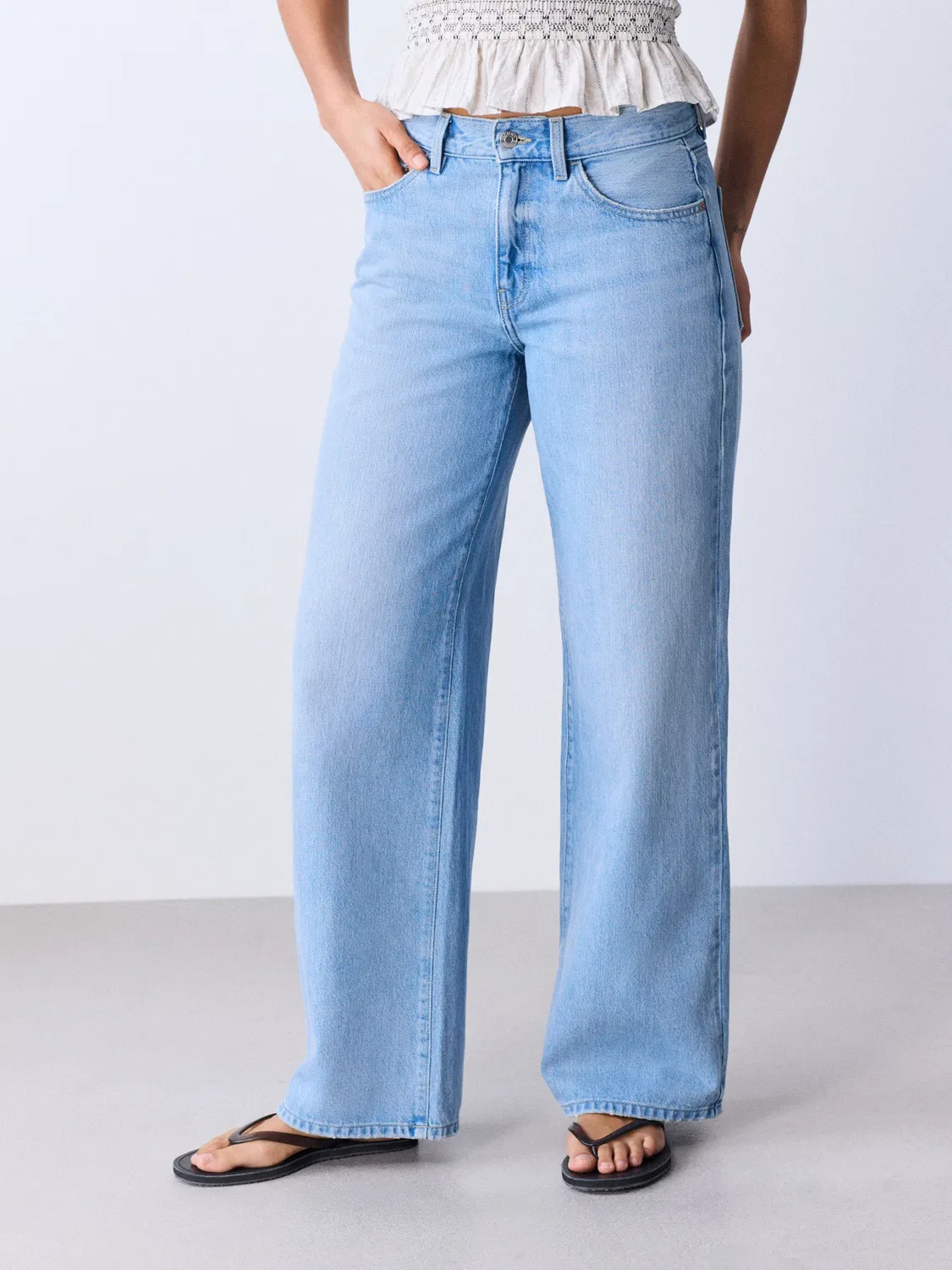 Джинсы Next Wide leg Jeans Authentische City из синего денима — фото 2