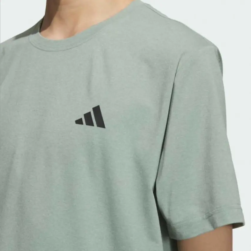 Adidas Футболка SS25 мужская зеленая — фото 4