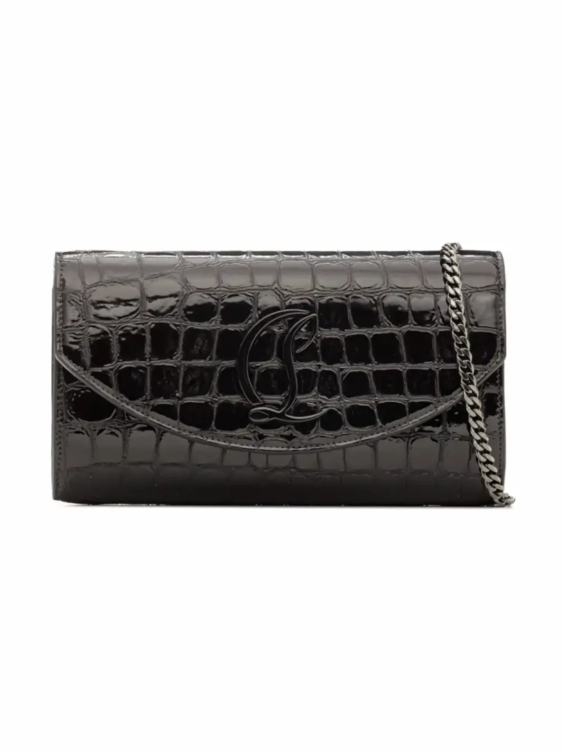 

Кожаный клатч Loubi 54 Christian Louboutin, черный
