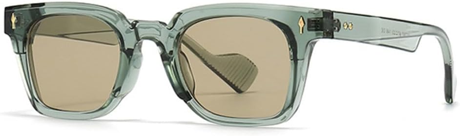 

Женские солнцезащитные очки MUTYNE с квадратными заклепками, защита от УФ-излучения UV400, ретро-градиент, мужские солнцезащитные очки сине-зеленого цвета, Green Light Tea