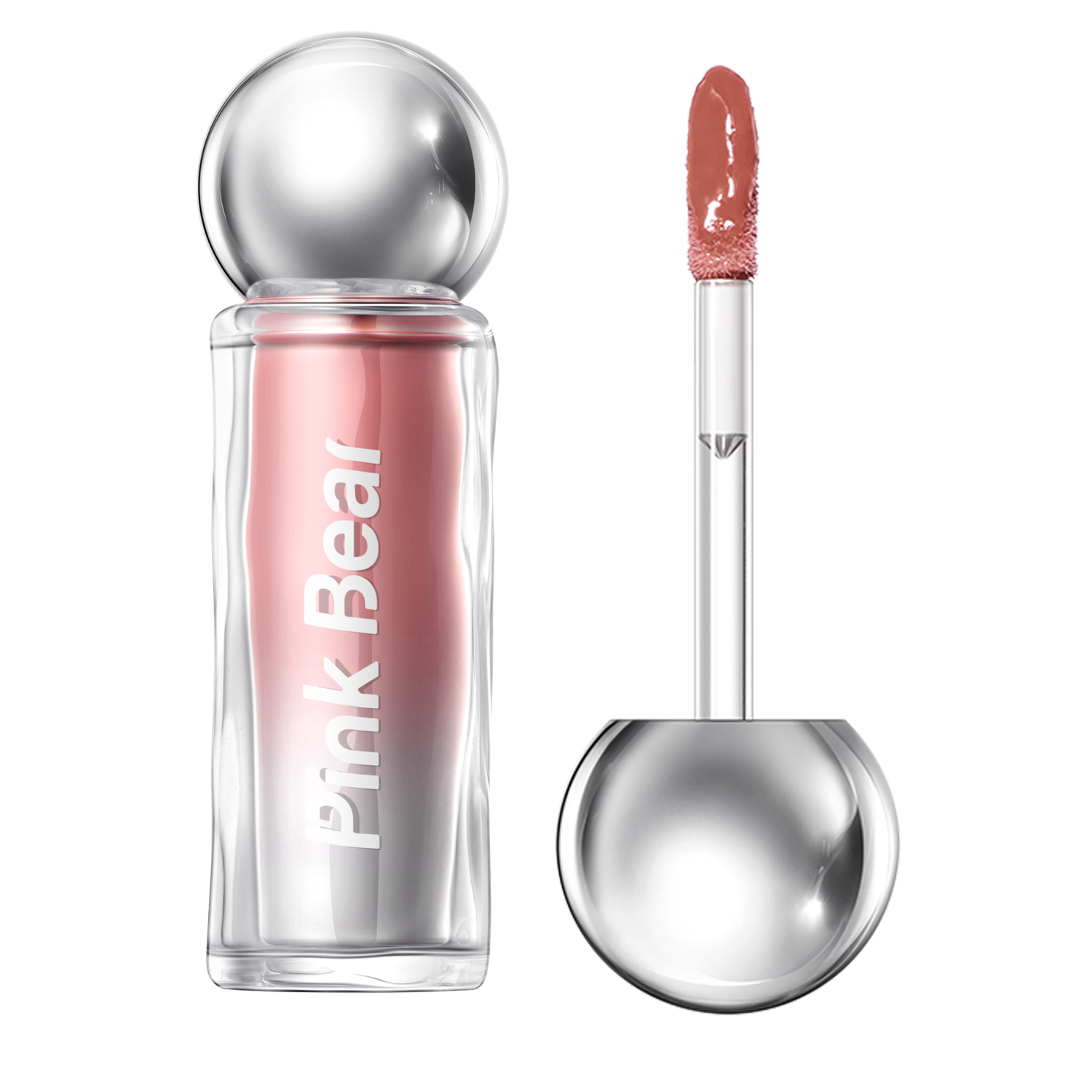 

Pink Bear Pinkbear миниатюрная лампочка цветная сыворотка для губ блеск для губ зеркальное покрытие глянцевый блеск для губ сияющий прозрачный уменьшает морщинки на губах