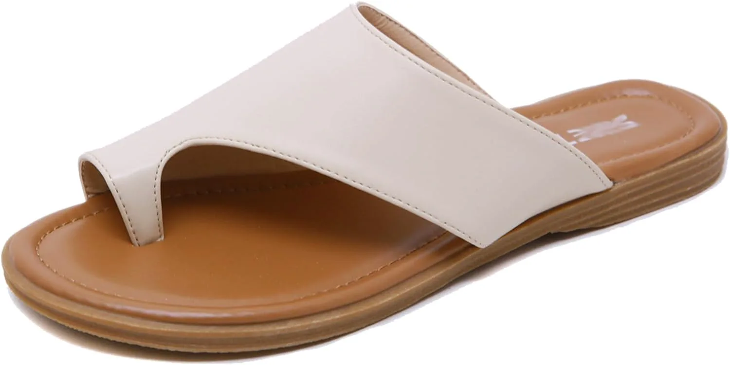 Summer Women's Fashion Hallux Valgus Flip Flops/Flat Plantar Fasciitis Bunion Beach Сандалии/Ring Toe Orthopedic Thong Сандалии WCXTY, белый