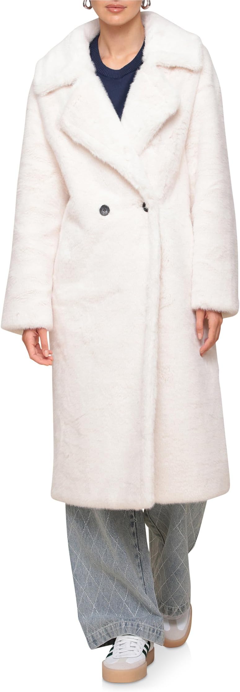 

Пальто Avec Les Filles Luxe Faux Fur Walker Coat, цвет Vanilla