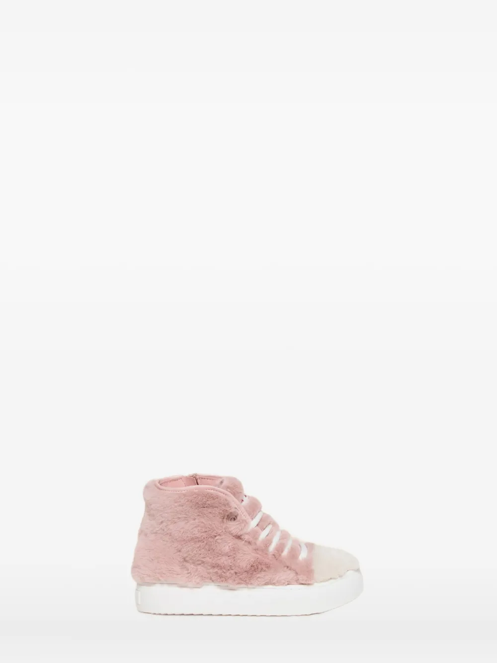 

Высокие кеды из искусственного меха Marni Kids, розовый