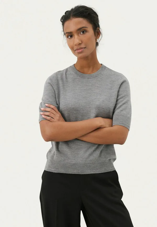 

Базовая футболка натани Part Two, Medium Grey Melange, Серый, Базовая футболка натани Part Two, Medium Grey Melange